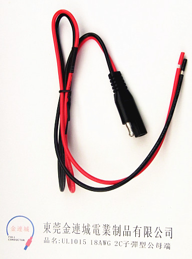 UL 1015 18AWG 2C子弹型公母端.jpg